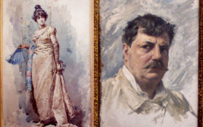 Tullio Salvatore e Antonio Orazio Quinzio, Signora con ventaglio e Autoritratto
