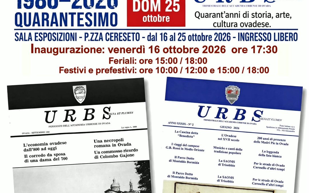 1986 – 2026: quarantesimo anniversario della rivista “Urbs Silva et Flumen”